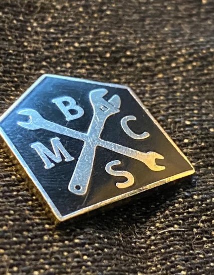 BSMC Moto Club Pin - Black/Gold