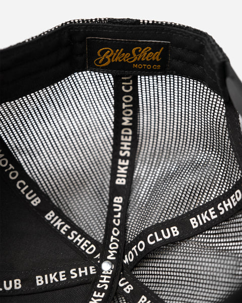 BSMC Moto Club Cap - Black studio image internal close up